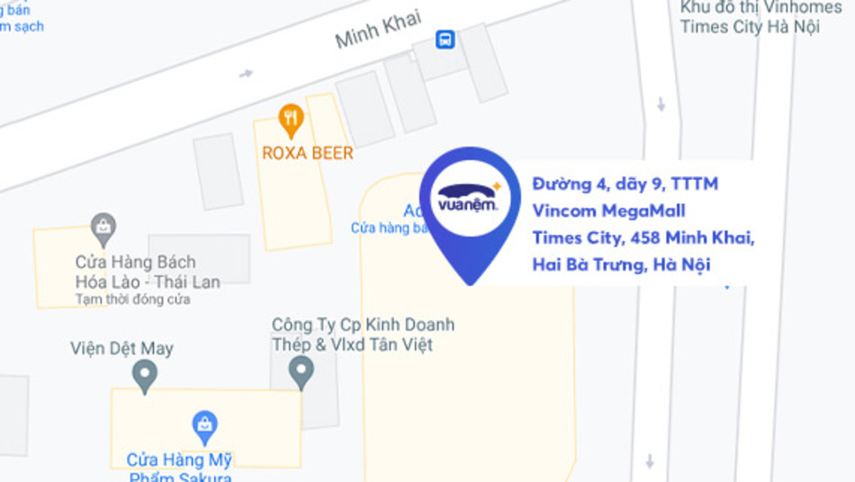 Địa chỉ cửa hàng Vua Nệm TTTM Vincom MegaMall Times City