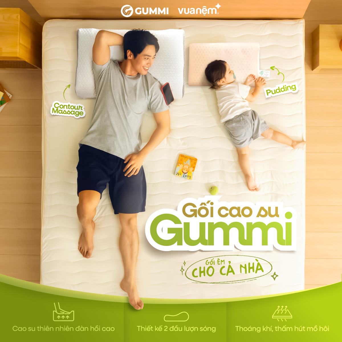 Gối cao su thiên nhiên