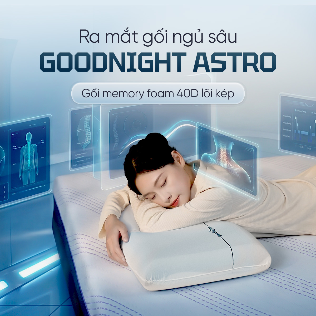 Gối Foam Ngủ Sâu 40D Goodnight Astro