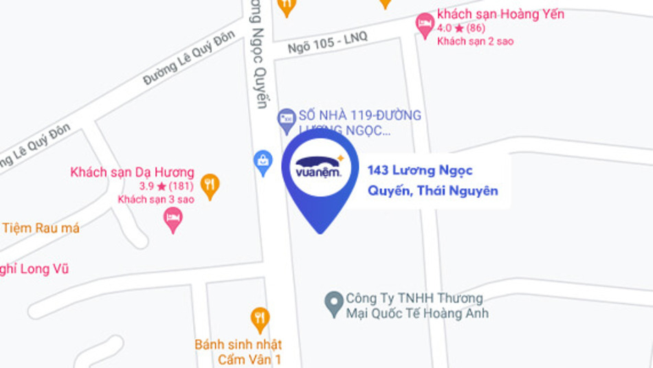 Địa chỉ cửa hàng Vua Nệm Lương Ngọc Quyến