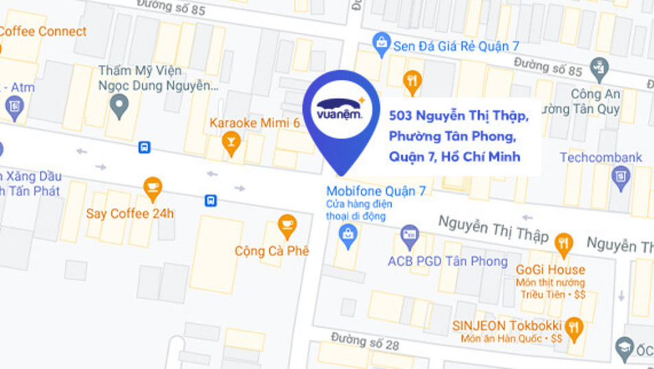 cửa hàng Vua Nệm 503 Nguyễn Thị Thập, Quận 7, TP Hồ Chí Minh