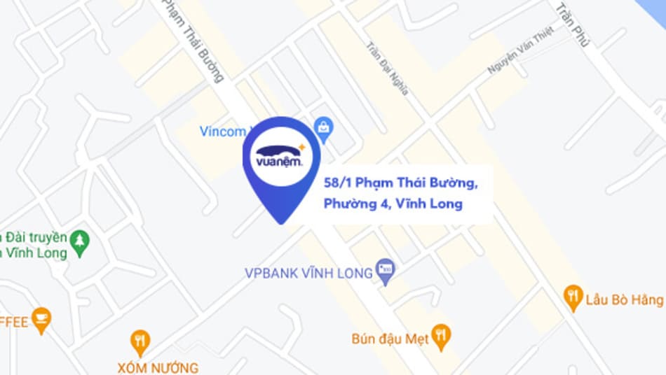 Địa chỉ cửa hàng Vua Nệm tại Phạm Thái Bường, TP. Vĩnh Long